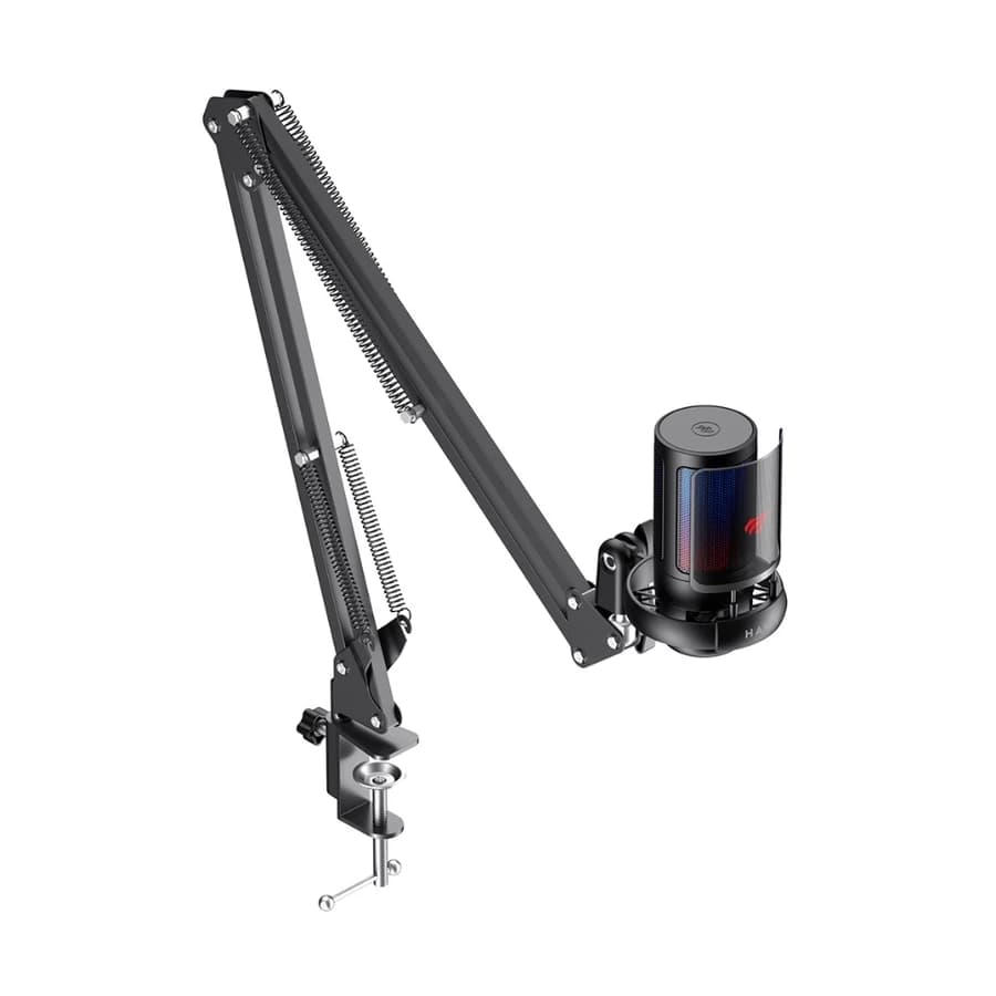 Microfone Gamer Condensador USB Havit GK50 Pro RGB Preto